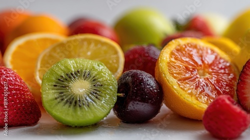 Wallpaper Mural A Colorful Arrangement of Fresh Fruits, Perfect for Summer Health and Wellbeing Torontodigital.ca