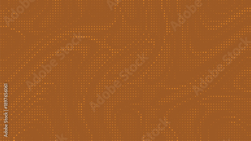 Orange halftone dotted abstract pattern with warm tone on dark background, modern decorative texture for branding, posters, digital layouts and creative design