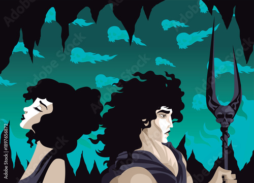 hades greek god and persephone in the underworld