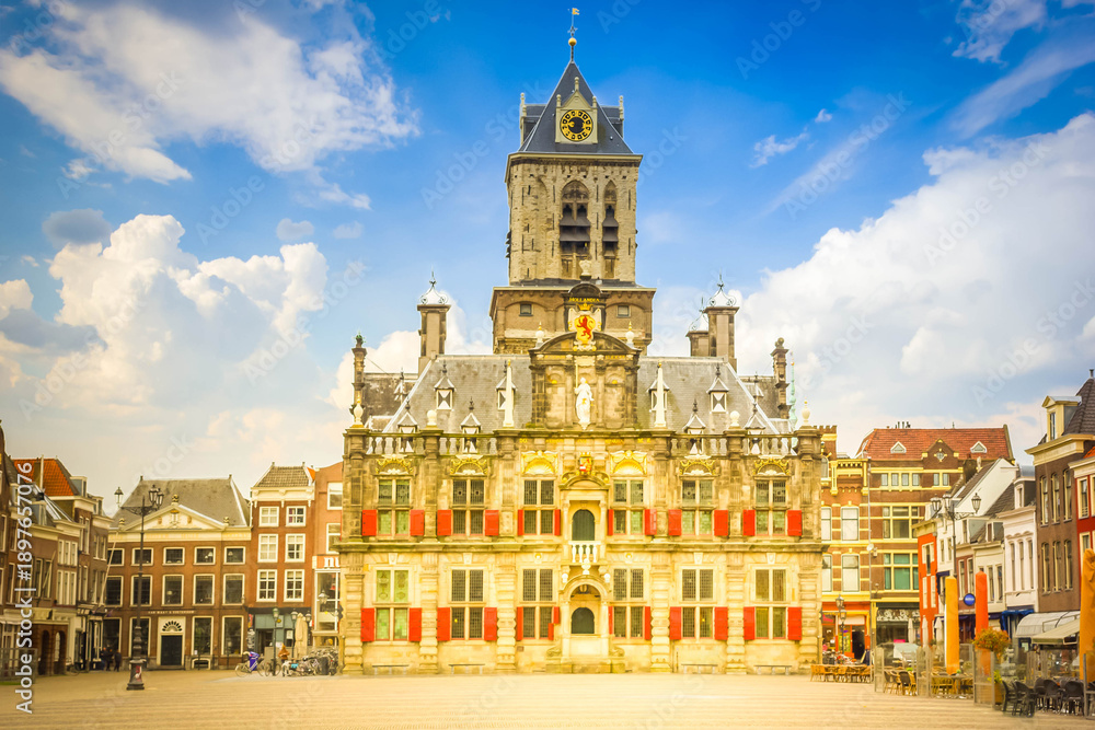 Obraz premium town hall, Delft, Holland