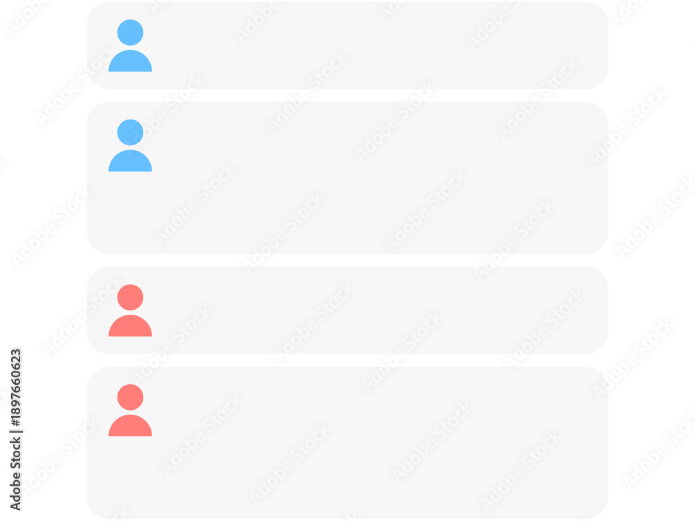 Obraz premium 男女ユーザーコメントフレームセット