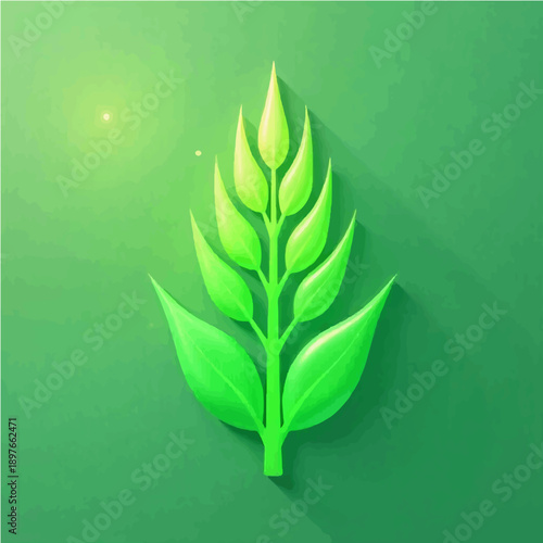 Vibrant green leaves symbolizing growth and nature's beauty in modern design