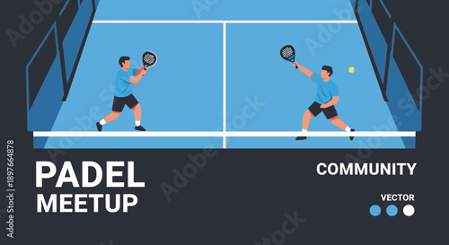 Active Padel Players Engage In A Dynamic Court Match