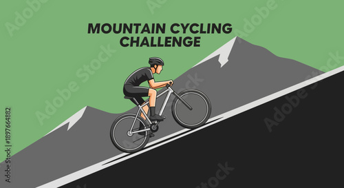 A Cyclist Faces The Mountain Challenge: Perseverance And Adventure On Display