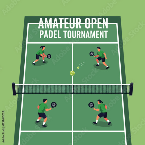 Amateur Open Padel Tournament Competition Active Sports Fun