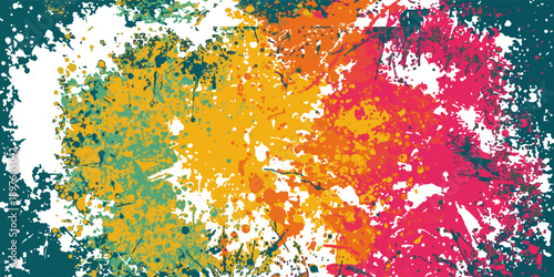 Colorful Paint Splash on Black Background – Vibrant Abstract Art for Creative Design, Street Style Poster, or Modern Digital Texture