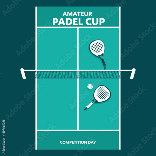 Amateur Padel Cup Competition Day Sport Event Graphic Design
