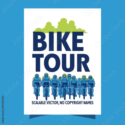 Active Cyclists Enjoying Scenic Bike Tour Adventure Group