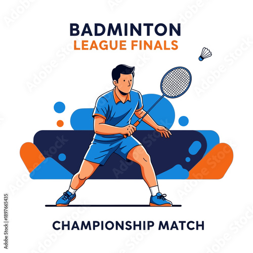 Badminton Championship Match Action With Player
