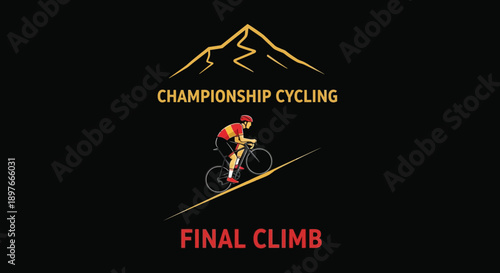 Championship Cycling Final Climb Mountain Ascent Challenge