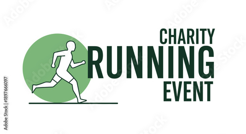 Charity Running Event Graphic Emblem For Fundraising Awareness