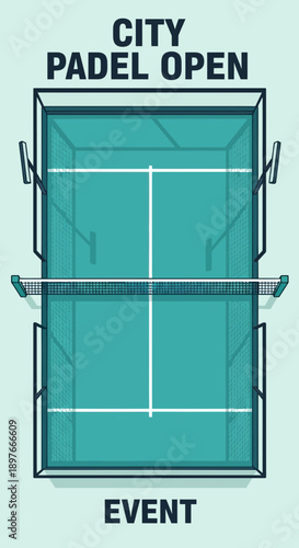 City Padel Open Tournament Event Graphic