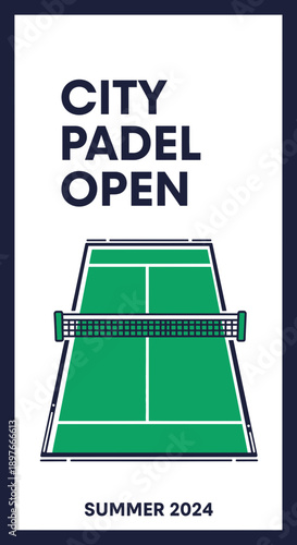 City Padel Open Summer Tournament Announcement Graphic