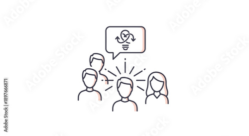 Group of People Discussing Idea Together.