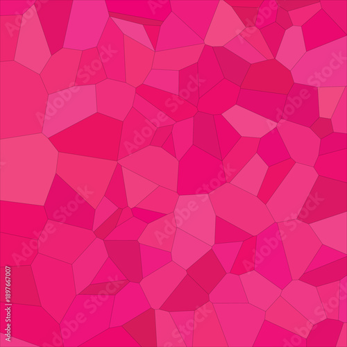 A vivid collection of fuchsia and magenta hues arranged in a dynamic polygonal mosaic creating a vibrant visual