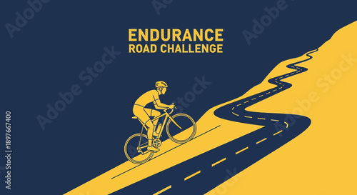 Cyclist Ascends Road To Test Endurance And Face Challenging Competition