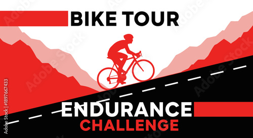 Cycling Endurance Challenge Graphic for Bike Tour