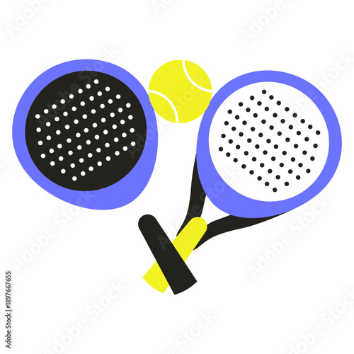 padel tenis racket and ball