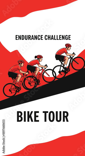 Cyclists Undertake gruelling Challenge on Bicycles, Striving for Endurance During Bike Tour