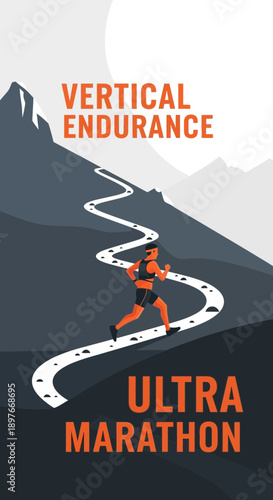 Depicting A Courageous Athlete Navigating A Winding Trail, Embodying Peak Athletic Performance