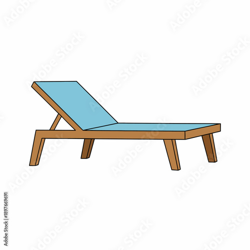 Flat vector illustration of a poolside sun umbrella, summer vacation concept, simple geometric design, solid colors, clean vector lines, isolated on white background