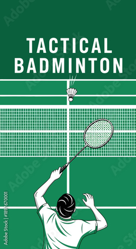 Dynamic Badminton Smash Player In Action On Court