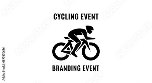 Dynamic Cycling Race Silhouette Logo For Sporting Events And Brands
