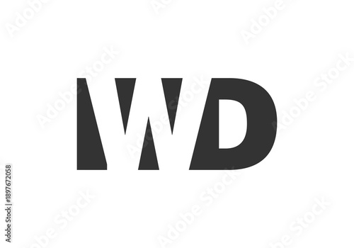 IWD logo design. Initial letter I W D bold font style for tech startups, consulting, corporate branding. Creative company name, headlines typography identity, trendy logotype.