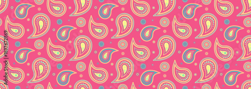 Heritage fantasy at doodle textile. Summer floral as symmetry simplicity. Embellishment calm of paisley vintage.