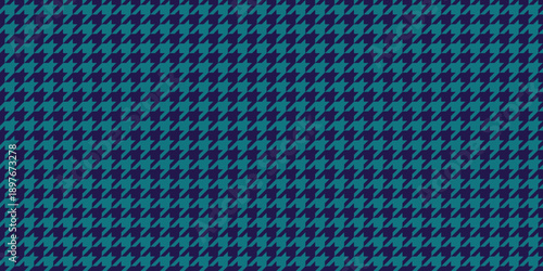Sophisticated teal and navy houndstooth pattern.  Perfect for textile design, fashion, website backgrounds, or any project needing a touch of classic elegance.