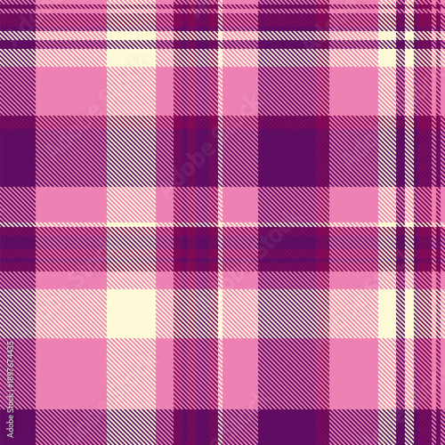 Elegant plaid fabric design suggests familiarity and order. The refined textile background strengthens fashion communication visuals.