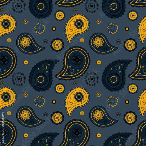 Curly endless by india costume. Native pattern by canvas material. Event decorative by variation paint.