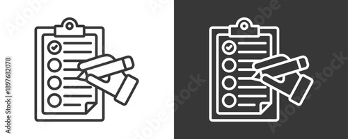 Task Icon Set Vector Collection Isolated In Black And White