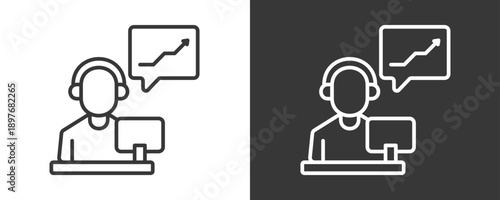 Support Icon Set Vector Collection Isolated In Black And White