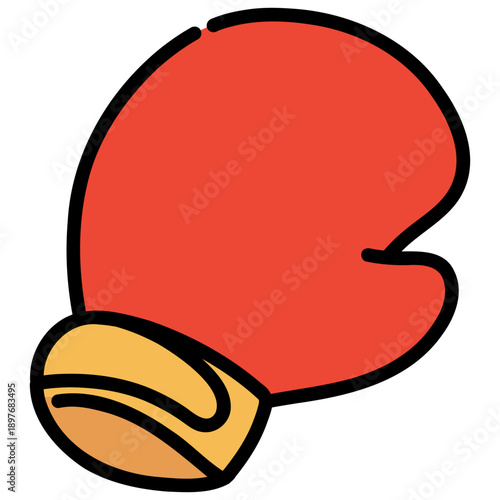 Red Boxing Glove Vector Illustration