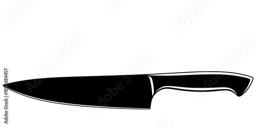 chef knife design silhouette vector illustration
