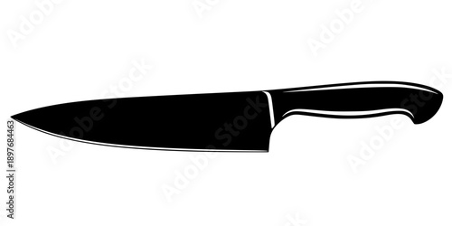 chef knife design silhouette vector illustration
