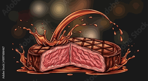 Steak with Juice Splash