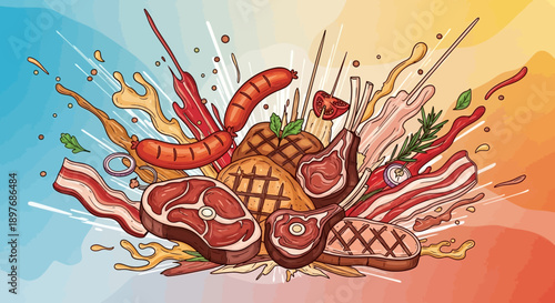 Grilled Meat and Seafood Explosion with Herbs