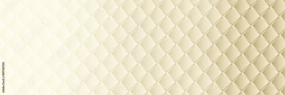 Fototapeta premium Elegant Beige Gold Diamond Pattern Wide Background Vector