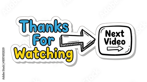 Thanks For Watching Button.