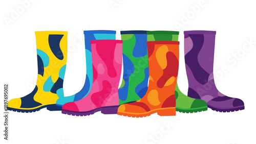 Colorful Rubber Boots Collection: Funky Patterned Wellies for Rainy Days