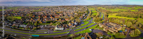 Wallpaper Mural Drone aerial of Field Head village and suburban housing, Leicestershire UK Torontodigital.ca