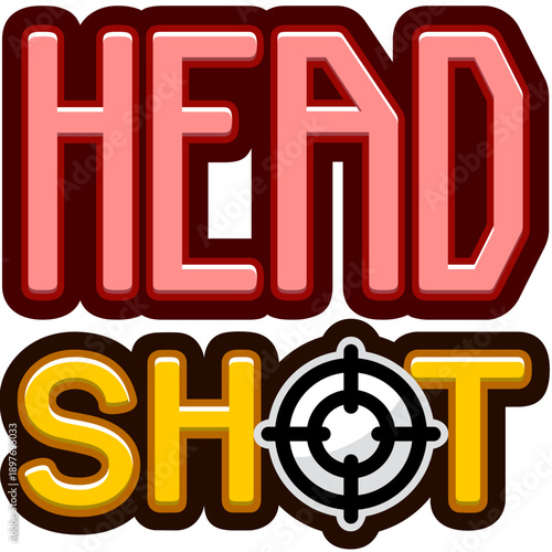 head shot sticker illustration