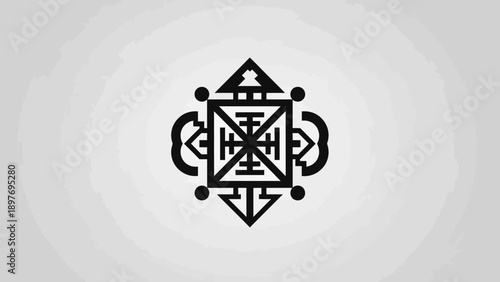 Esoteric Symbol, Mystical Geometric Design, Sacred Geometry, Ancient Ritual Icon