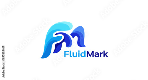FluidMark Logo Design Element.