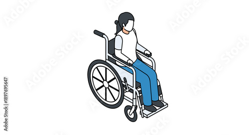 Woman Sitting in a Wheelchair.