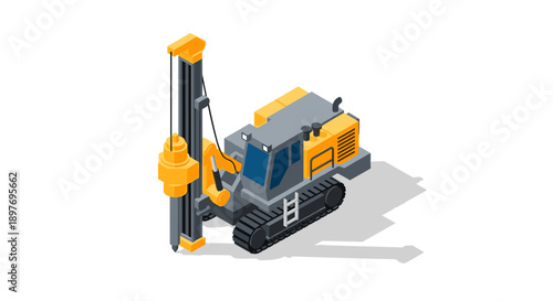 Yellow and Gray Drilling Machine Equipment.