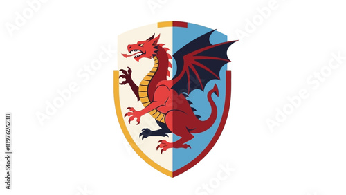 Free Download Red Dragon Shield Emblem - GFXLoad