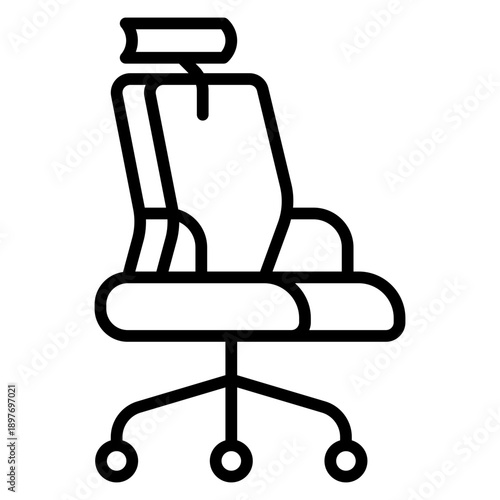 Office Chair Outline Icon